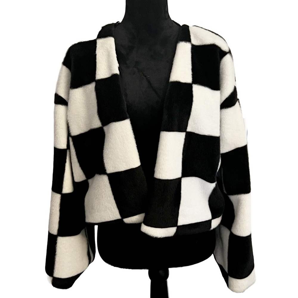 Dillard's Love & Piece Faux Fur Open-Front Sweater